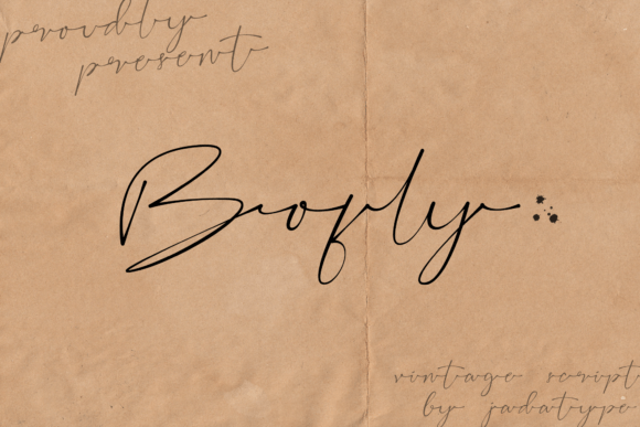 Enchanting Bofly: A Handwritten Font for Crafters