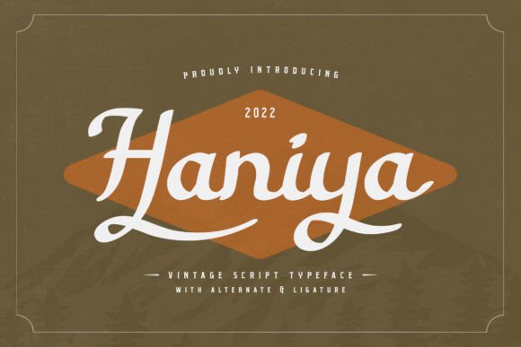 Haniya: A Script Font with Graceful Elegance