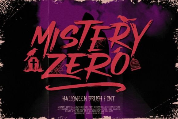 Mistery Zero: A Spooky Handwritten Brush Font for Web Design