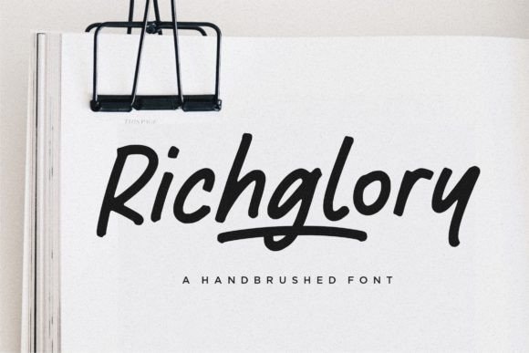 Richglory: A Modern Hand-Brushed Font for Web Design